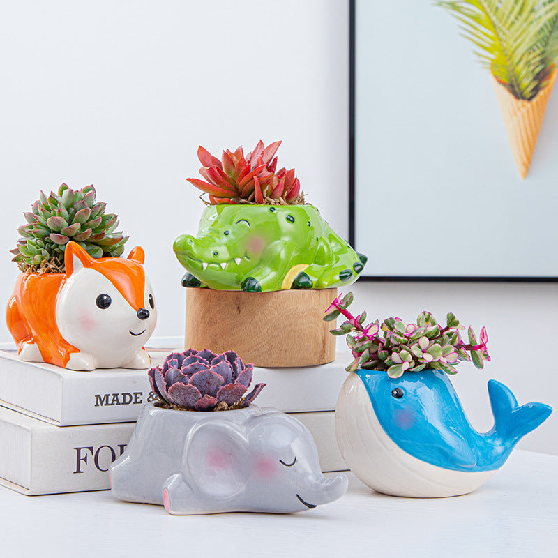 Lovely Puppy Plant Pot Indoor Animal Planter Mini Decorative Flowerpot