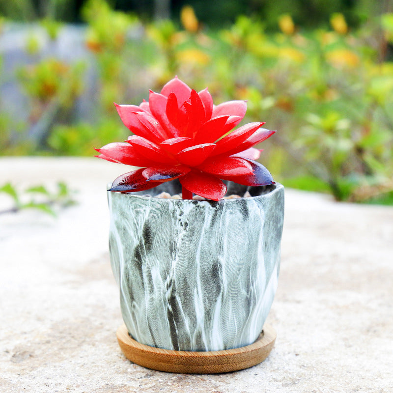 Creative Texture Succulent Round Plant Pots Home Decor Gifts, Model 3