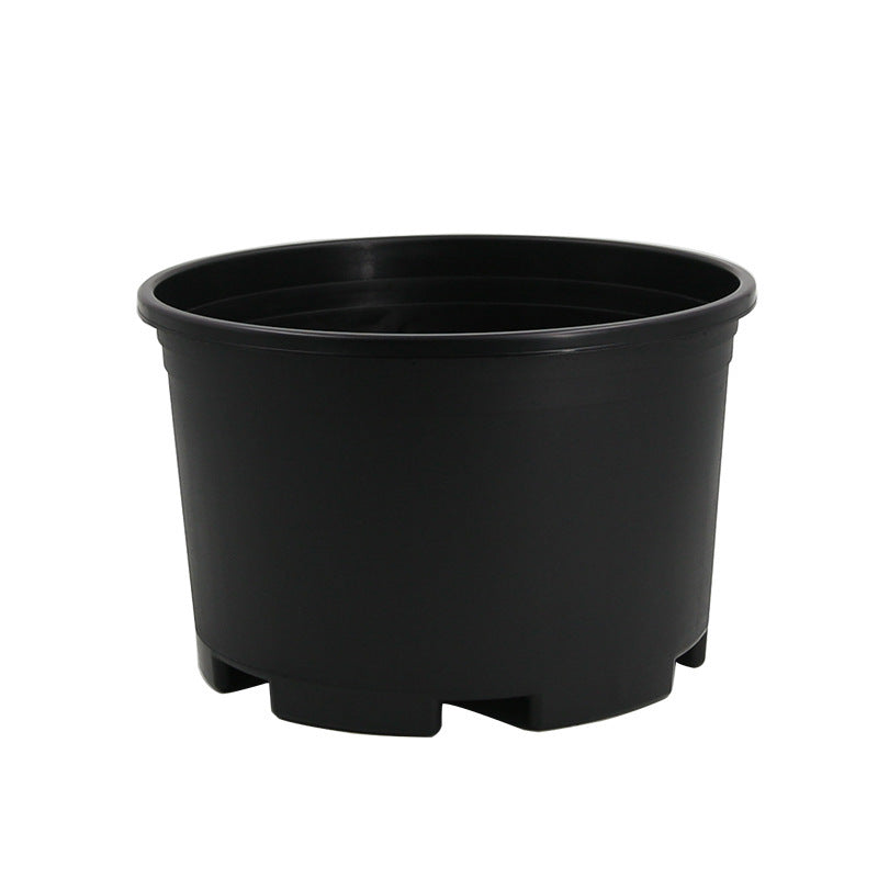 Black Plastic Plant Pots Modern Decorative Gardening Planters Indoor Ourtdoor Flowerpots