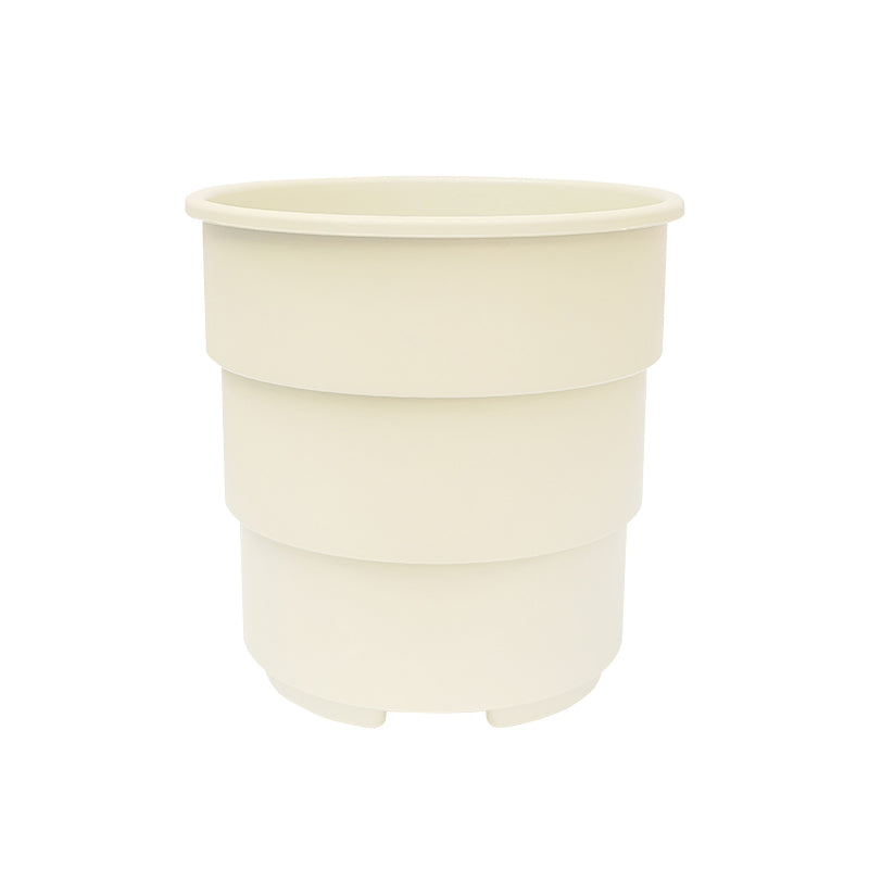 Beige PP Resin Plant Pot Modern Outdoor Planter Home Garden Decor