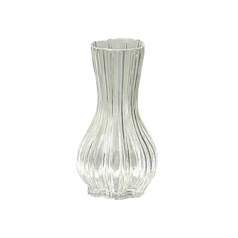 Clear Glass Bottle Vase Tabletop Centerpiece Decorative Flower Vase