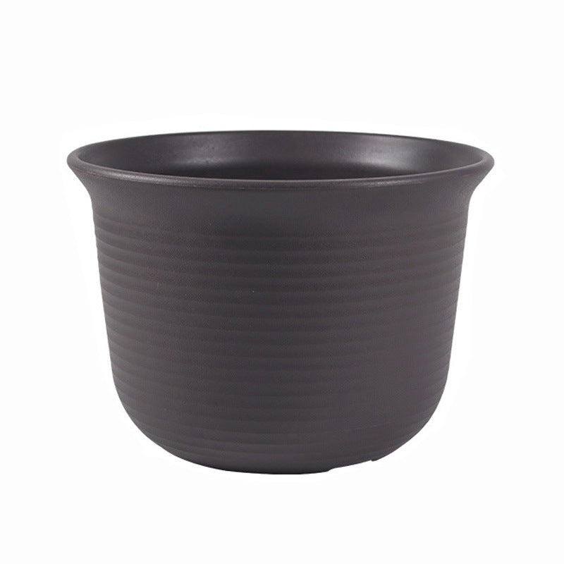 Dark Brown Round Plant Pot Indoor Outdoor Planter Flowers Vegetables Herbs