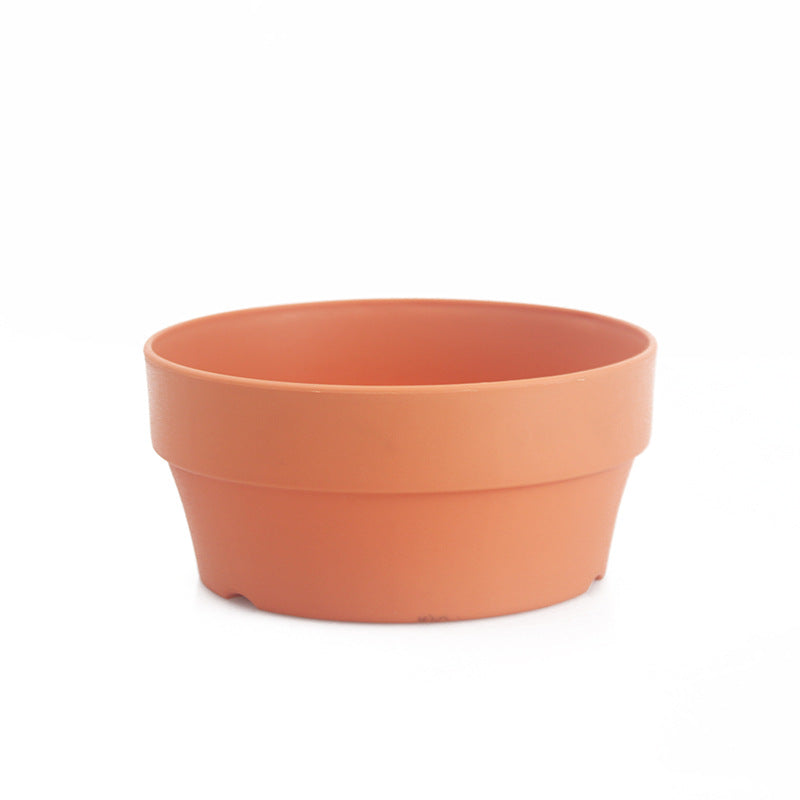 Orange Plastic Plant Pot Succulent Planter Balcony Garden Home Decor