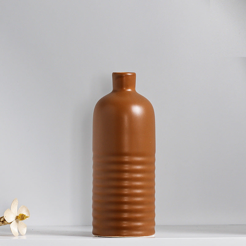 Brown Bottle Shape Vase Living Room, Kitchen, Office, Wedding Decor