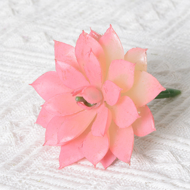 Realistic Fake Succulents Artificial Pink Lotus Premium DIY Home Decor