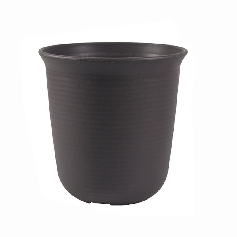 Dark Brown Tall Round Plant Pot Indoor Outdoor Planter Flowers Vegetables Herbs