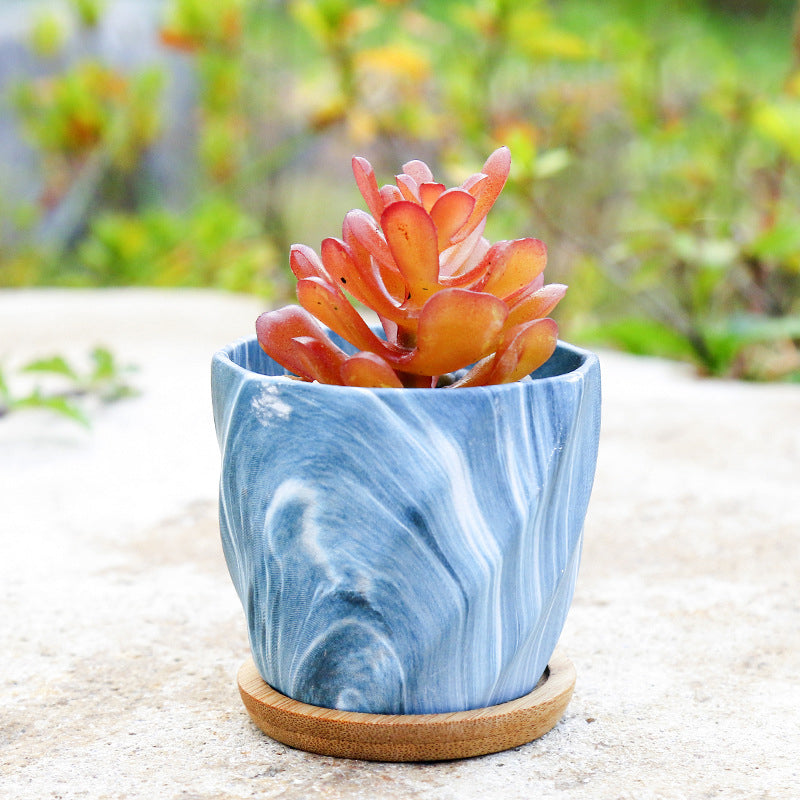 Creative Texture Succulent Round Plant Pots Home Decor Gifts, Model 2