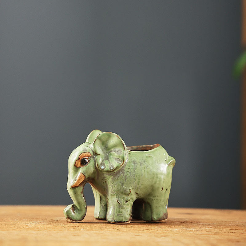 Lovely Elephant Plant Pot Creative Animal Planter Home Decor