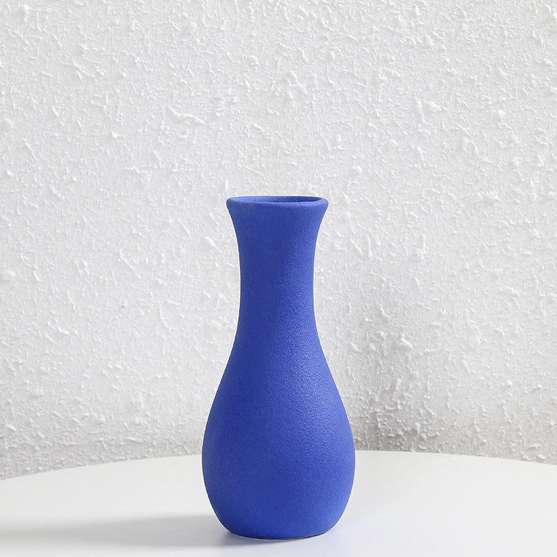 Blue Creative Ceramic Vase Indoor Home Decor Floral Arrangement