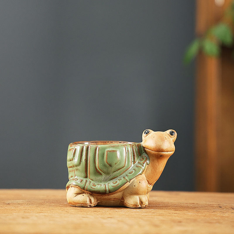 Lovely Tortoise Plant Pot Creative Animal Planter Home Decor