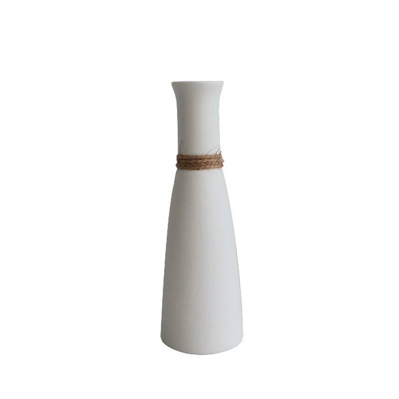 White Ceramic Vase Modern Home Decor Flower Arrangement, Model 3