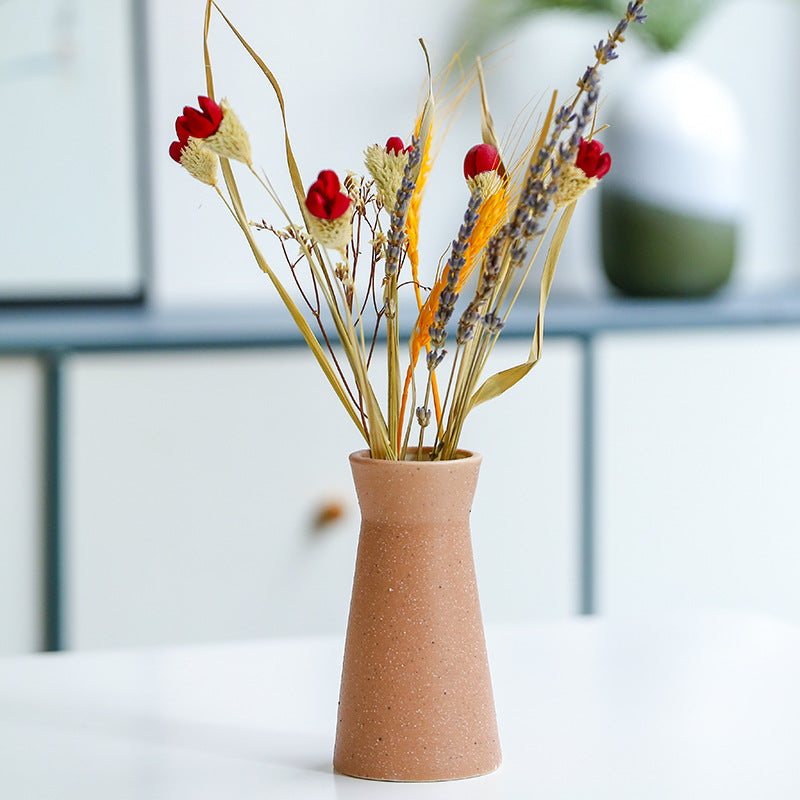 Orange Glazed Vase Living Room, Office, Bedroom Decor Flower Arrangement