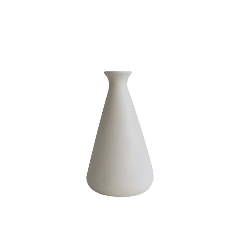 White Ceramic Vase Modern Home Decor Flower Arrangement, Model 1