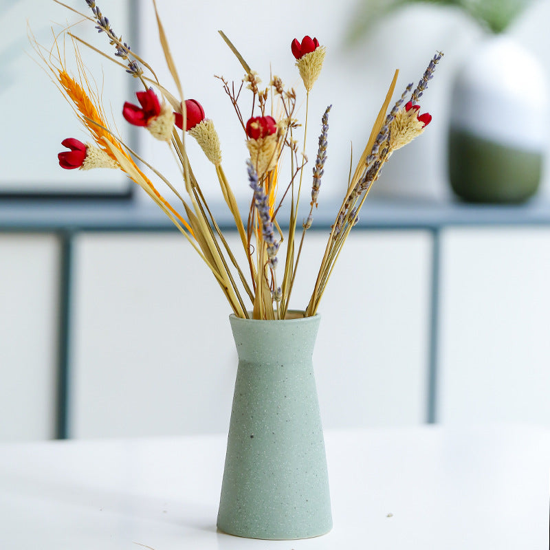 Green Glazed Vase Living Room, Office, Bedroom Decor Flower Arrangement