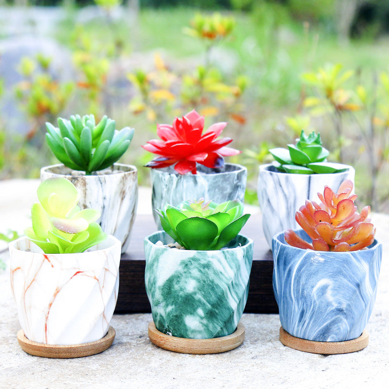 Creative Texture Succulent Round Plant Pots Home Decor Gifts, Model 6