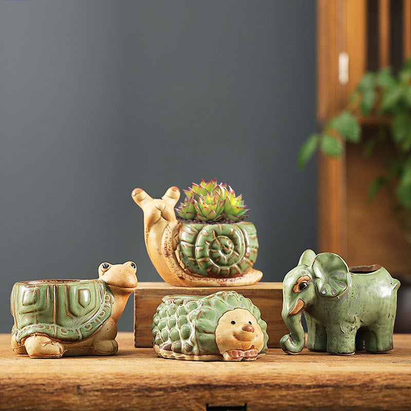 Lovely Snail Plant Pot Creative Animal Planter Home Decor