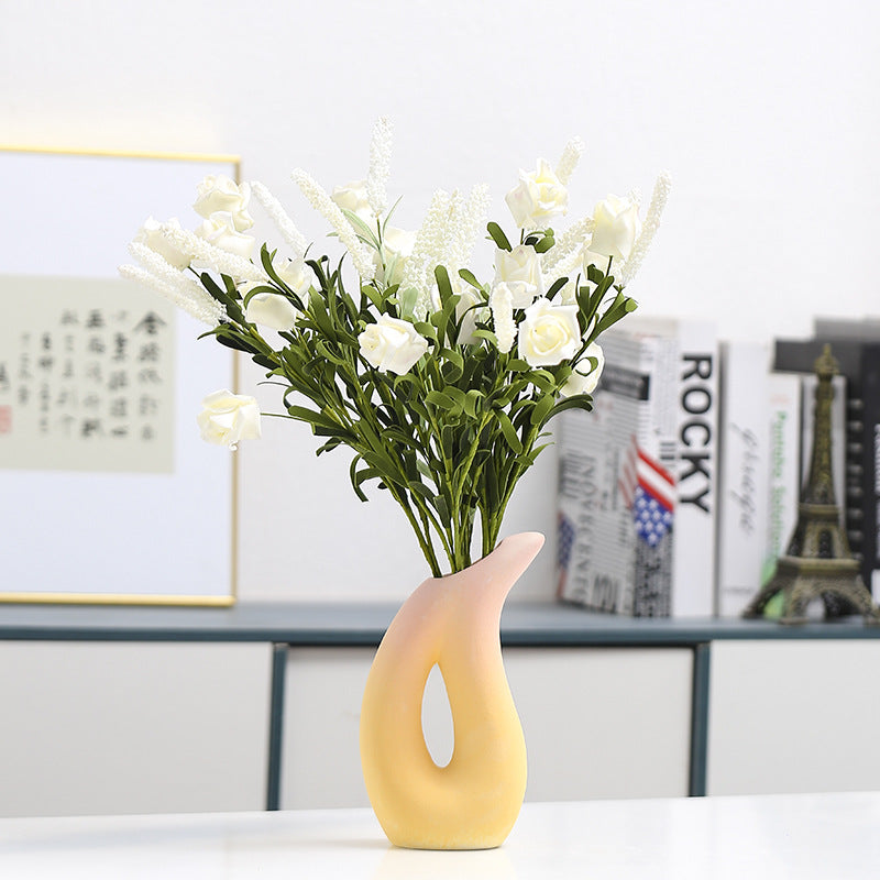 Creative Gradient Yellow Pink Vase Modern Home Decor, Model 1