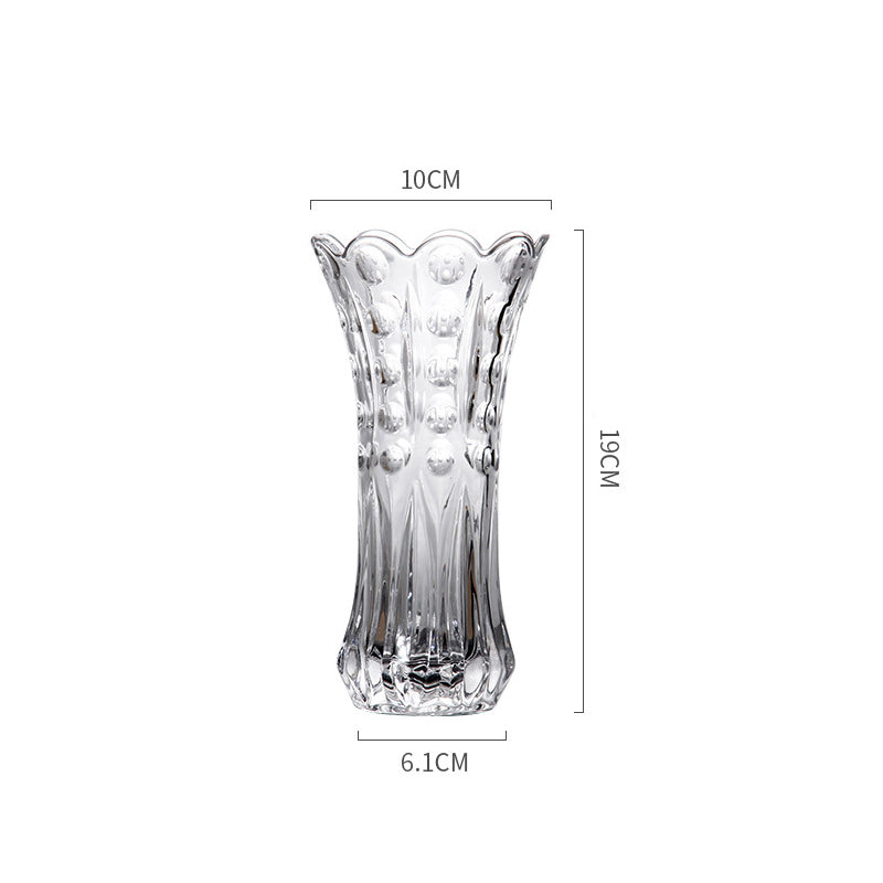 Dot Texture Glass Vase For Flowers Wedding Home Table Party Decor