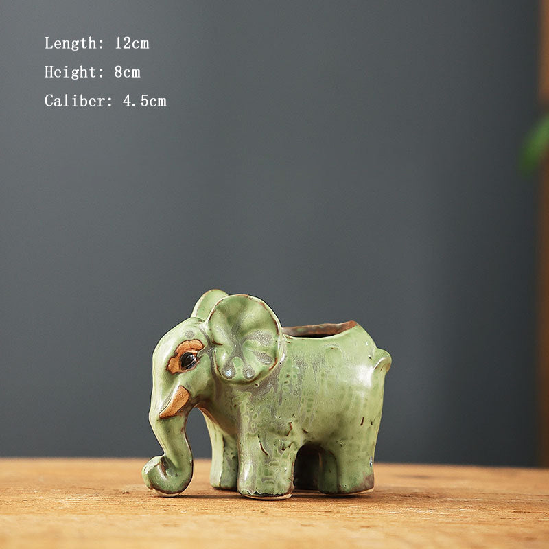 Lovely Elephant Plant Pot Creative Animal Planter Home Decor