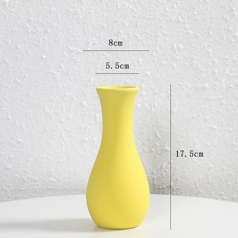 Yellow Creative Ceramic Vase Indoor Home Decor Floral Arrangement