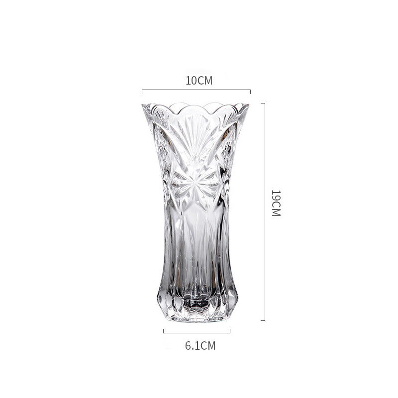 Cabbage Texture Glass Vase For Flowers Wedding Home Table Party Decor