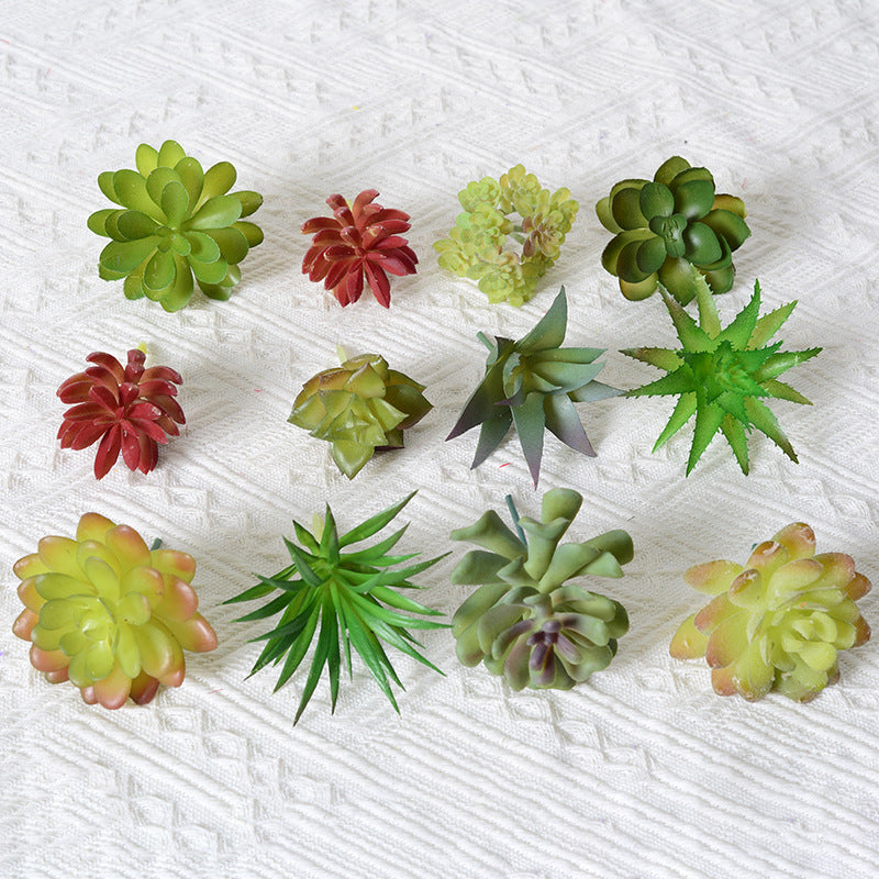 Artificial Lotus Succulents Mini Fake Plants Realistic Indoor DIY Decor