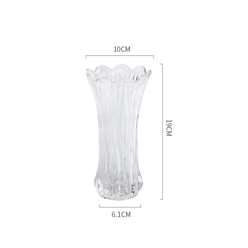 Phoenix Tail Texture Glass Vase For Flowers Wedding Home Table Party Decor