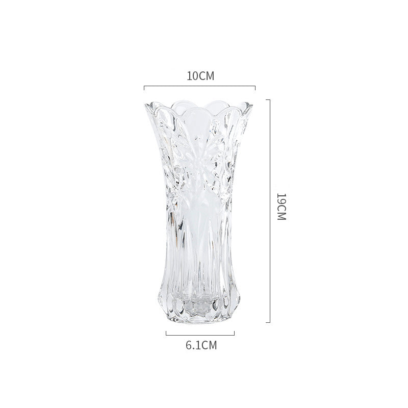 Orchid Texture Glass Vase For Flowers Wedding Home Table Party Decor