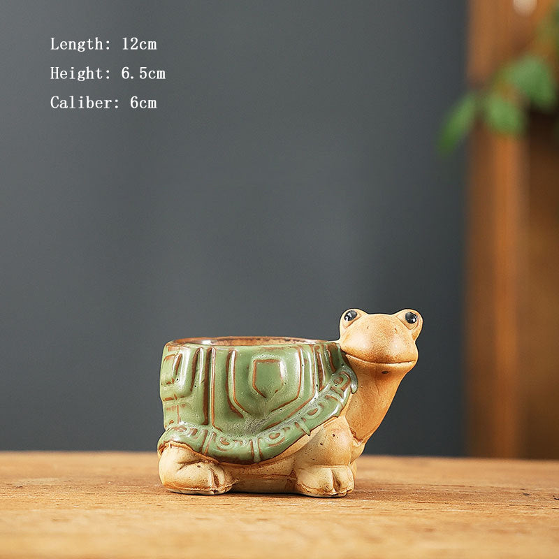 Lovely Tortoise Plant Pot Creative Animal Planter Home Decor