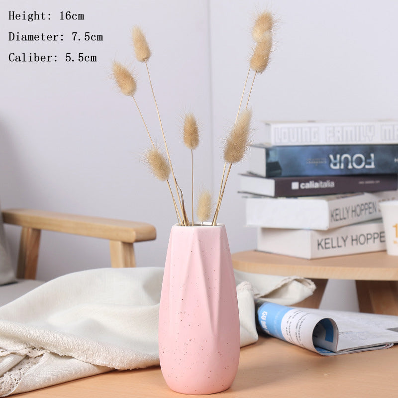 Pink Modern Ceramic Vase Creative Home Decor Flower Arrangement