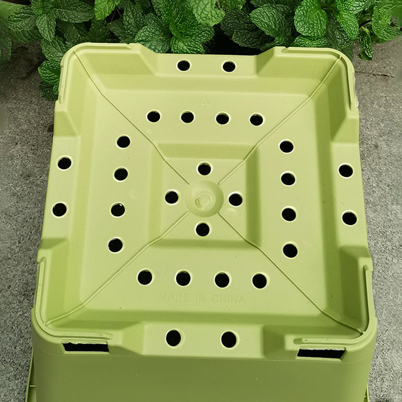 Dark Green Square Plant Pot Outdoor Garden Planter Flowers Vegetables Herbs