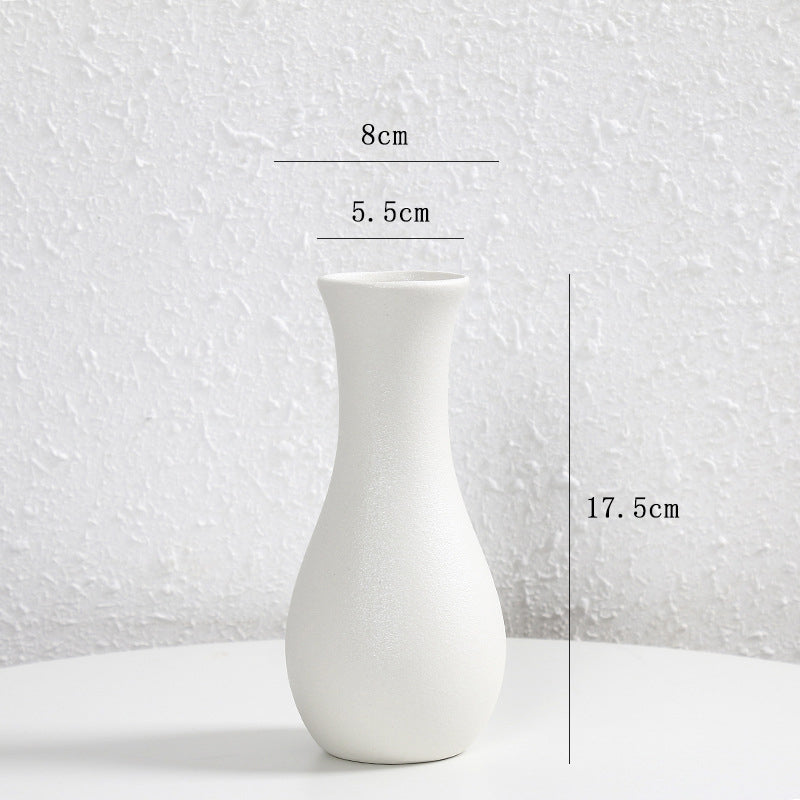 White Creative Ceramic Vase Indoor Home Decor Floral Arrangement