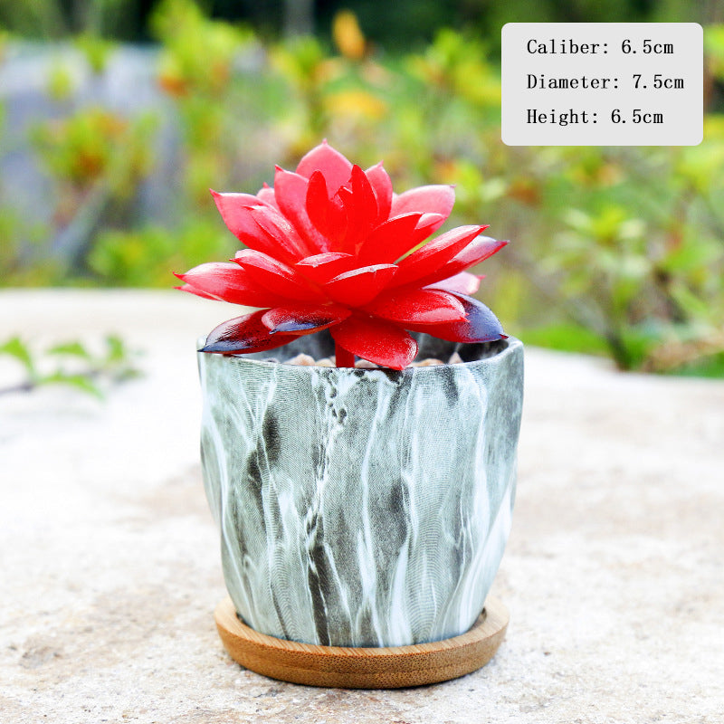 Creative Texture Succulent Round Plant Pots Home Decor Gifts, Model 3