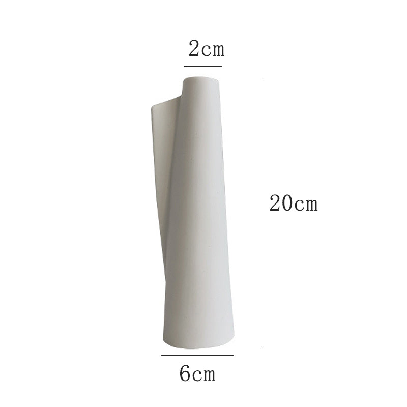 White Ceramic Vase Modern Home Decor Flower Arrangement, Model 4