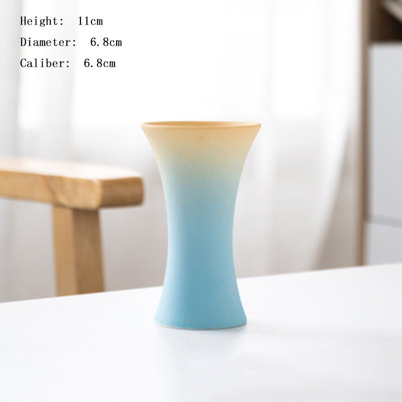 Gradient Blue Yellow Ceramic Vase Home Table Decor, Model 4