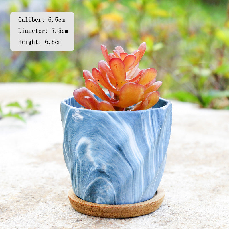 Creative Texture Succulent Round Plant Pots Home Decor Gifts, Model 2