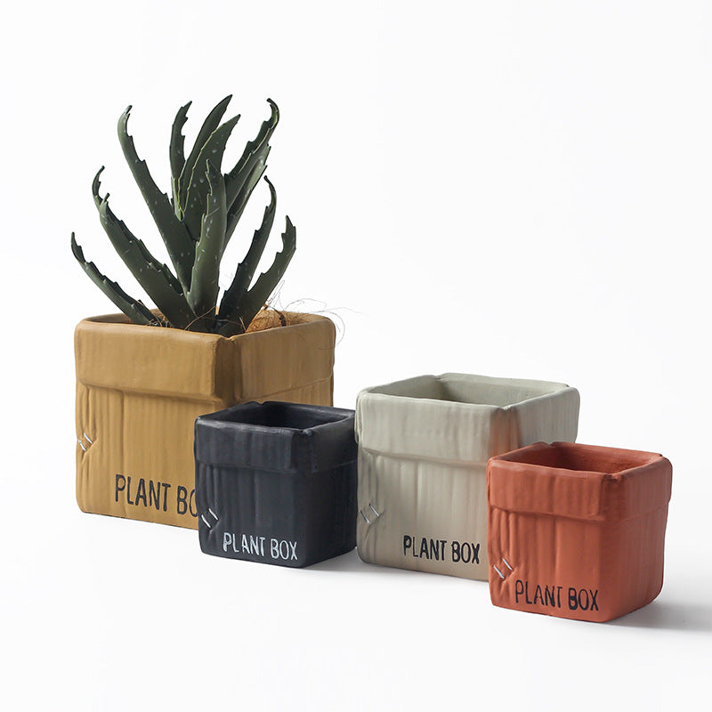 Black Box Plant Pots Cement Flowerpots