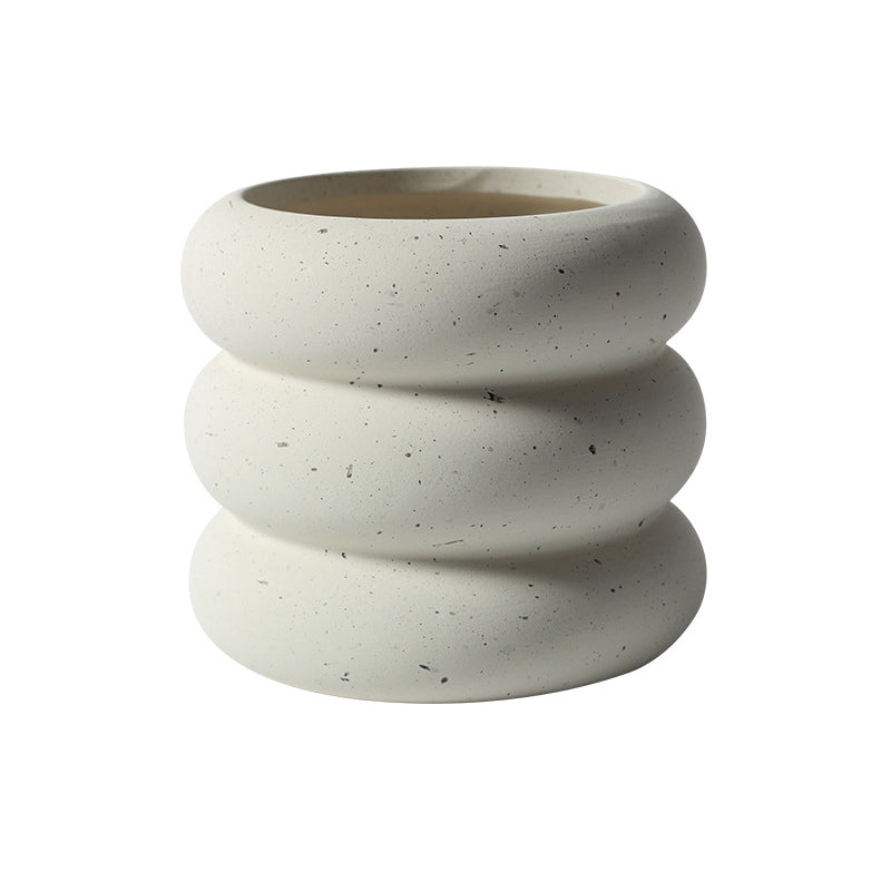 Cream Doughnut Plant Pots Indoor Flowerpots Planters