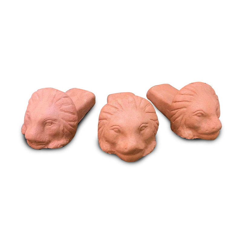 Pack of 3 Terracotta Pot Feet Lion