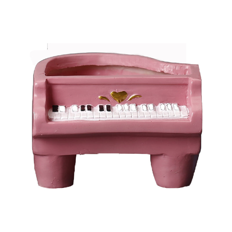 Pink Grand Piano Resin Plant Pots Creative Indoor Planters Home Decor