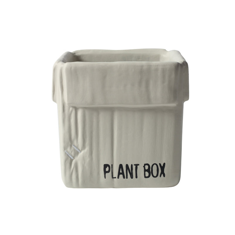 Cream Box Plant Pots Cement Flowerpots