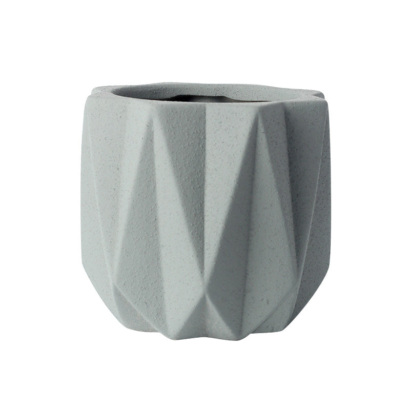 Grey Cement Flowerpots Indoor Plant Pots Planters