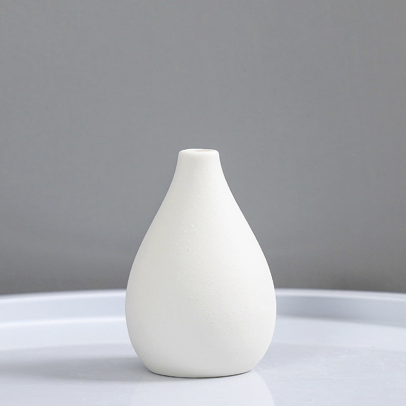 White Ceramic Vase Modern Centerpiece Home Decor, Model 4