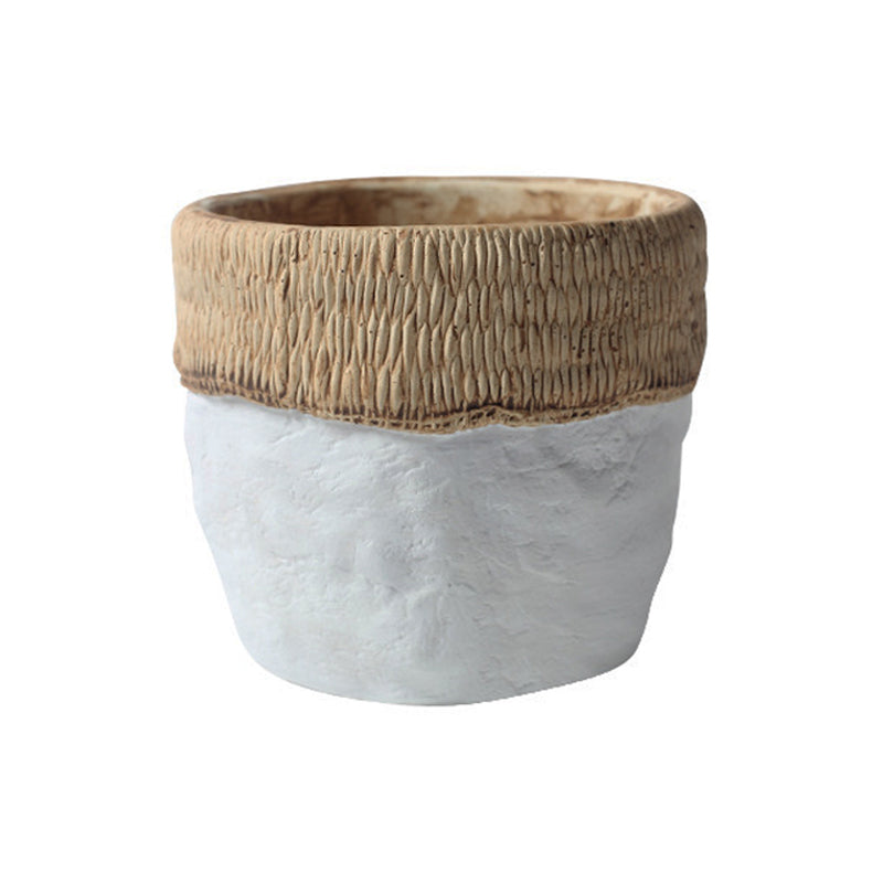 White Creative Cement Plant Pots Indoor Flowerpots Planters