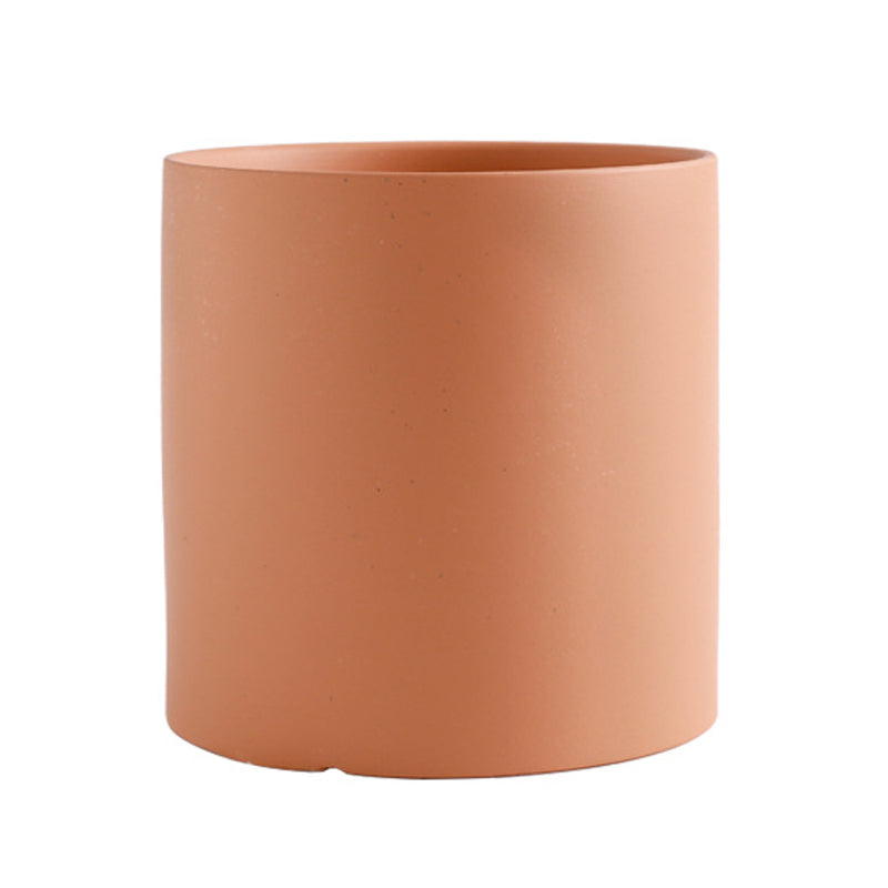 Dark Orange Cylinder Plant Pots Indoor Flowerpots Planters