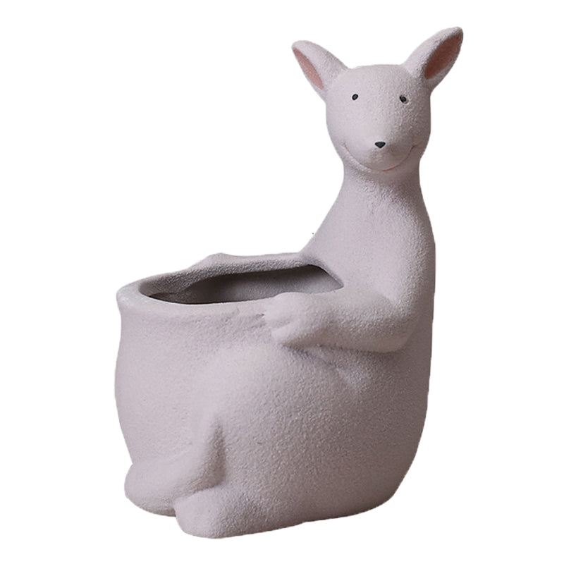 Pink Kangaroo Plant Pot Lovely Succulent Planter Home Office Decor