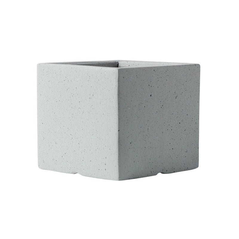 Grey Speckle Square Plant Pots Indoor Flowerpots Planters