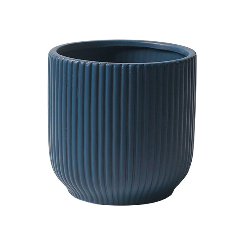 Dark Blue Vibes Fold Round Plant Pots Indoor Flowerpots Planters