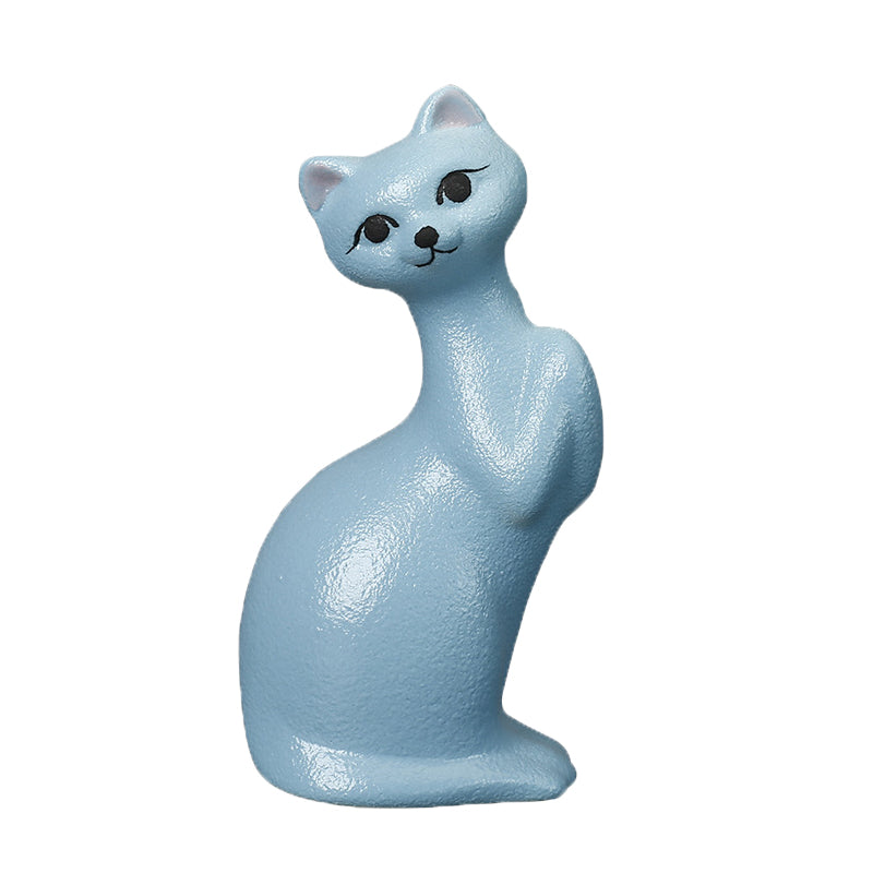 Blue Kitten Ceramic Vase Lovely Creative Flower Vase Home Decor