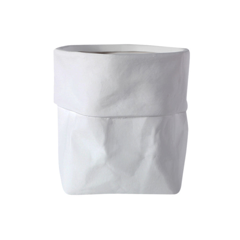 White Paper Bag Plant Pots Indoor Flowerpots Planters